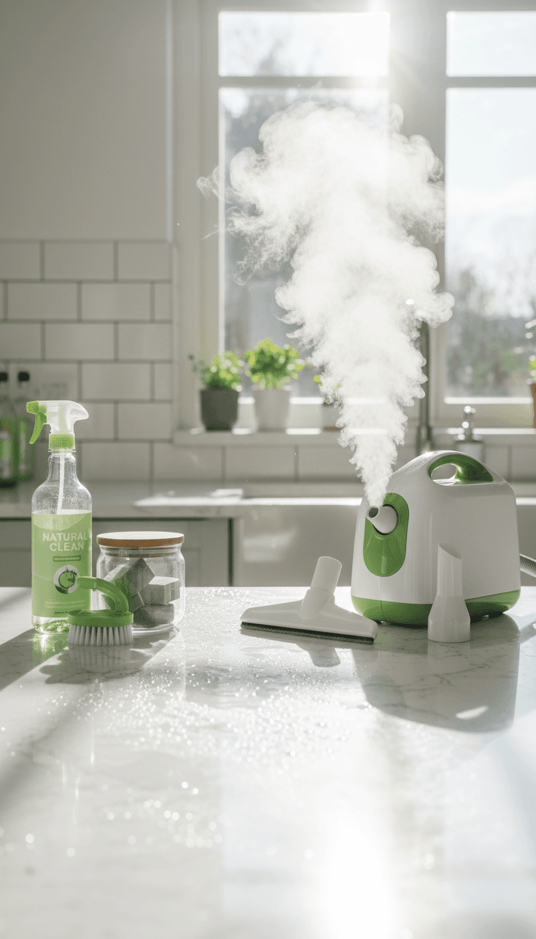 Eco-friendly cleaning supplies and equipment
