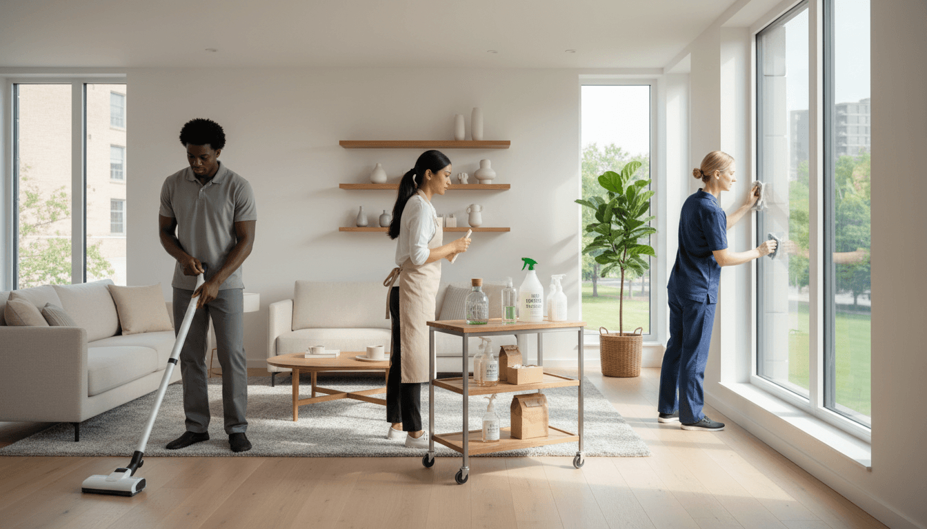 Solutio Purgationis cleaning team at work in home